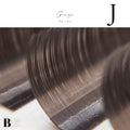 【ボリュームラッシュ】 HAIR COLOR COLLECTION / 0.07mm【6~13mm MIX】 - ｸﾞﾚｰｼﾞｭ J