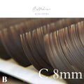 フラットラッシュ （コーヒブラウン） 【長さ単品】/ 0.15mm - ｺｰﾋｰﾌﾞﾗｳﾝ  C8mm