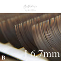 フラットラッシュ （コーヒブラウン） 【長さ単品】/ 0.15mm - ｺｰﾋｰﾌﾞﾗｳﾝ  J6~7mm