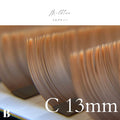 フラットラッシュ （ミルクティー） 【長さ単品】/ 0.15mm - ﾐﾙｸﾃｨｰ  C13mm