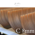 フラットラッシュ （ミルクティー） 【長さ単品】/ 0.15mm - ﾐﾙｸﾃｨｰ  C8mm