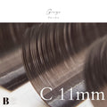 ボリュームラッシュ（グレージュブラウン）【長さ単品】/ 0.07mm - グレージュ C 11mm
