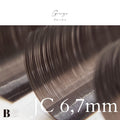 ボリュームラッシュ（グレージュブラウン）【長さ単品】/ 0.07mm - グレージュ JC 6,7mm