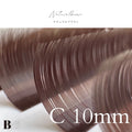 フラットラッシュ （ナチュラルブラウン） 【長さ単品】/ 0.15mm - ﾅﾁｭﾗﾙﾌﾞﾗｳﾝ  C10mm