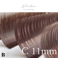 フラットラッシュ （ナチュラルブラウン） 【長さ単品】/ 0.15mm - ﾅﾁｭﾗﾙﾌﾞﾗｳﾝ  C11mm