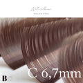 フラットラッシュ （ナチュラルブラウン） 【長さ単品】/ 0.15mm - ﾅﾁｭﾗﾙﾌﾞﾗｳﾝ  C6~7mm