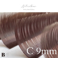 フラットラッシュ （ナチュラルブラウン） 【長さ単品】/ 0.15mm - ﾅﾁｭﾗﾙﾌﾞﾗｳﾝ  C9mm