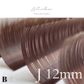 フラットラッシュ （ナチュラルブラウン） 【長さ単品】/ 0.15mm - ﾅﾁｭﾗﾙﾌﾞﾗｳﾝ  J12mm