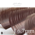 フラットラッシュ （ナチュラルブラウン） 【長さ単品】/ 0.15mm - ﾅﾁｭﾗﾙﾌﾞﾗｳﾝ  J6~7mm